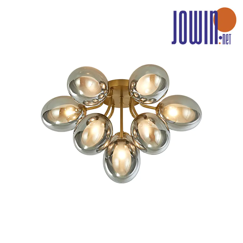 Golden Glow Crystal Ball Ceiling Lamp